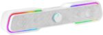 Mars Gaming Barra audio da gioco 10W - Processore audio DSP - Illuminazione RGB - Connessione Jack + Bluetooth 5.0 - Colore bianco