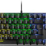 Mars Gaming Tastiera meccanica RGB MK422 - Tecnologia antipolvere - Effetti luminosi Rainbow - Tasti ultra resistenti - Funzioni multimediali e modalità gioco - PR di 1000 Hz - Anti-ghosting avanzato - Compatibilità multipiattaforma - Colore nero