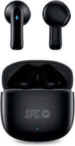 SPC Auricolari True Wireless Zion 2 Play - Autonomia 28 ore - Base di ricarica USB-C - Controllo tramite tocchi - Compatibile con assistenti vocali - Indicatori LED - Colore nero