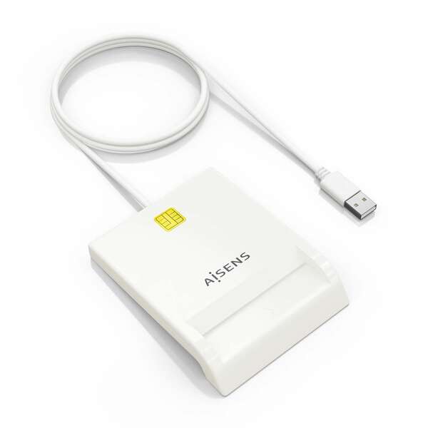 Lettore di smart card Aisens DNI - Colore bianco Lettore di smart card Aisens DNI - Colore bianco