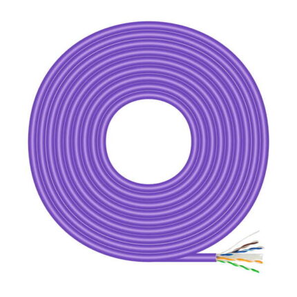 Aisens Cavo di rete RJ45LSZH Cat.6 UTP rigido AWG23 CCA (lega) - 100 m - Colore viola