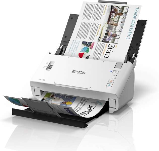 Epson Workforce DS-410 Scanner per documenti A4 ADF 600 dpi - Velocità di scansione 26 ppm Epson Workforce DS-410 Scanner per documenti A4 ADF 600 dpi - Velocità di scansione 26 ppm