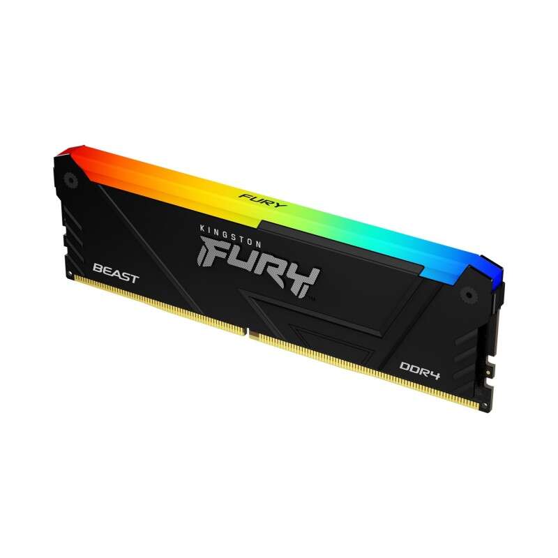 Kingston Fury Beast RGB Memoria RAM DDR4 3200 MHz 16 GB CL16 - Illuminazione RGB Kingston Fury Beast RGB Memoria RAM DDR4 3200 MHz 16 GB CL16 - Illuminazione RGB