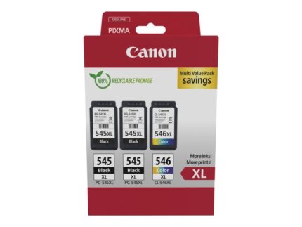 Canon PG545XL Nero + CL546XL Colore Confezione da 3 cartucce d'inchiostro originali - 8286B013