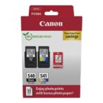 Canon PG540 Nero + CL541 Colore Confezione da 2 cartucce d'inchiostro originali + 50 fogli di carta fotografica - 5225B013