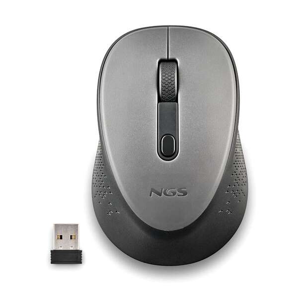 NGS Dew Gray Mouse wireless USB 1600 dpi - 3 pulsanti - Per destrimani - Colore grigio NGS Dew Gray Mouse wireless USB 1600 dpi - 3 pulsanti - Per destrimani - Colore grigio