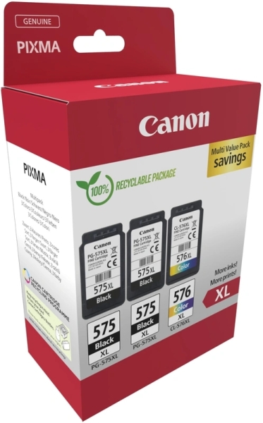Canon PG575XL/CL576XL Multipack da 3 cartucce d'inchiostro originali - 5437C004
