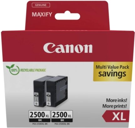 Canon PGI-2500XL Multipack da 2 cartucce d'inchiostro originali nero - 9254B011