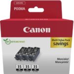 Canon PGI-35BK Multipack da 3 cartucce d'inchiostro originali nero - 1509B028