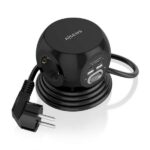 Aisens Presa multipla da tavolo multifunzione con 3 prese + 2xUSB-C - 2xUSB-A - 1