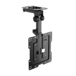 Aisens Supporto a soffitto girevole - Pieghevole per monitor/TV 20 kg da 19-43 - Colore nero
