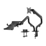 Aisens Supporto da tavolo con contrappeso girevole e inclinabile per laptop e monitor/TV 8 kg da 17-32" - Colore nero
