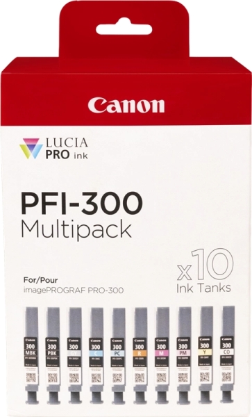 Canon PFI300 Confezione da 10 cartucce d'inchiostro originali - 4192C008