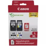 Canon PG540L Nero + CL541XL Colore Confezione da 2 cartucce d'inchiostro originali - 50 fogli di carta fotografica - 5224B012/5224B007/5224B005/5222B013/5222B014