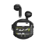 XO Auricolari Bluetooth 5.3 - fino a 4 ore di musica - Batteria auricolare 30 mAh - Batteria custodia di ricarica 300 mAh - Colore nero