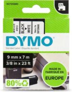 Dymo D1 40913 Nastro per etichette originale per etichettatrice - Testo nero su sfondo bianco - Larghezza 9 mm x 7 metri - S0720680