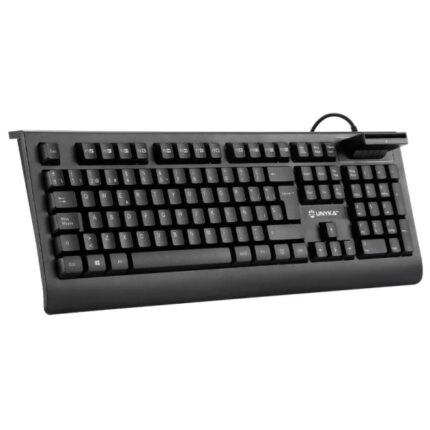 Unykach KB918 Tastiera USB con lettore intelligente di tipo PC/SC 2.0 come DNIe o tessera sanitaria - Lingua portoghese - Colore nero