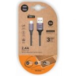 TechOneTech Cavo USB-A maschio a USB-C maschio 2 m - Rivestito in nylon intrecciato