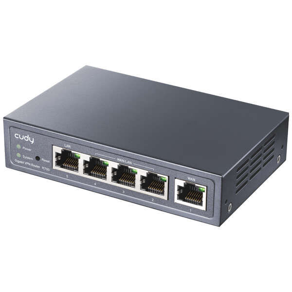 Cudy R700 Router VPN WiFi AC1200 - 1 porta WAN Gigabit - 3 porte WAN/LAN Gigabit - 1 porta LAN Gigabit Cudy R700 Router VPN WiFi AC1200 - 1 porta WAN Gigabit - 3 porte WAN/LAN Gigabit - 1 porta LAN Gigabit