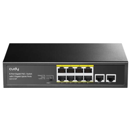 Cudy GS1010P Switch Gigabit PoE+ a 8 porte con 2 porte uplink Gigabit