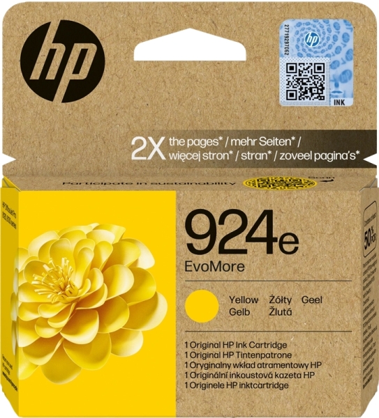 HP 924e XL Giallo Cartuccia d'inchiostro originale - 4K0U9NE HP 924e XL Giallo Cartuccia d'inchiostro originale - 4K0U9NE