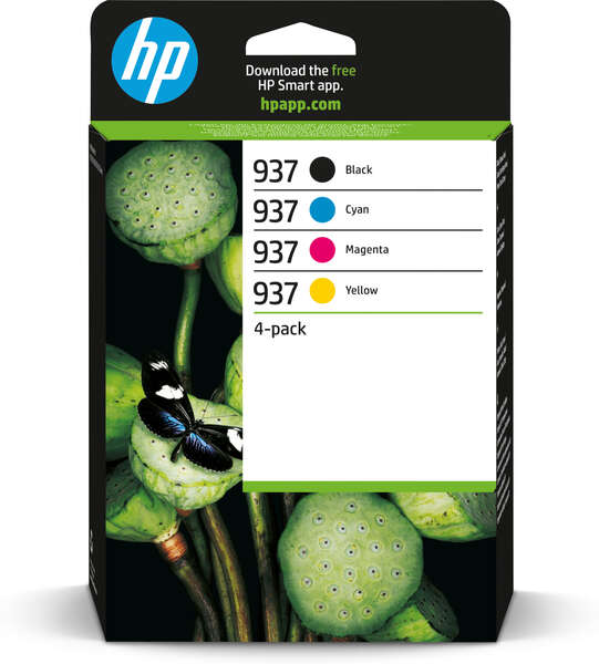 HP 937 Confezione da 4 cartucce d'inchiostro originali - 6C400NE HP 937 Confezione da 4 cartucce d'inchiostro originali - 6C400NE