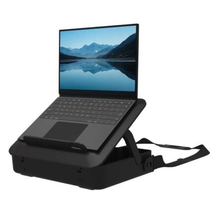 Fellowes Valigetta doppio uso per computer - Regolabile in 5 altezze - Include maniglia e tracolla - Materiali riciclati al 100%