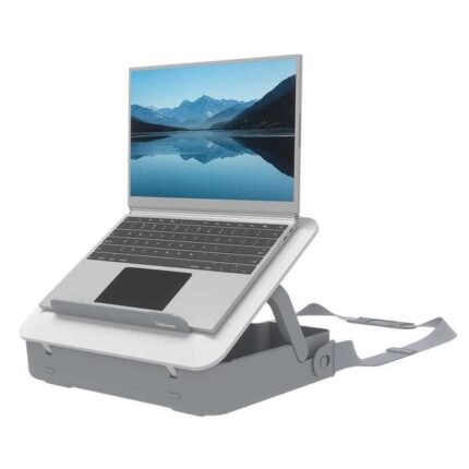 Fellowes Valigetta doppio uso per computer - Regolabile in 5 altezze - Include maniglia e tracolla - Materiali riciclati al 100%