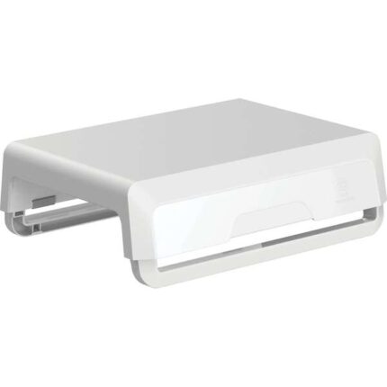 Fellowes Rialzo per monitor con 3 regolazioni di altezza - Ideale per il lavoro ibrido - Canale per dispositivi con ricarica - Materiali riciclati al 100%