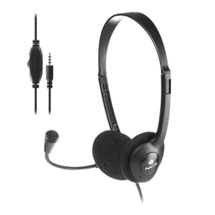 NGS Cuffie con cavo per laptop - Microfono regolabile - Archetto regolabile - Controllo del volume - Connettore audio da 3