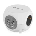Orbegozo EN 4000 - Presa 7 in 1 con prese di terra e connessioni USB-C - Compatta e sicura - Ideale per i viaggi - Cavo da 1