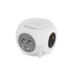 Orbegozo EN 4500 Presa 8 in 1 Ricarica Rapida Wireless - 3 Prese con messa a terra VDE - 2 USB - 2 USB-C - Cavo 1
