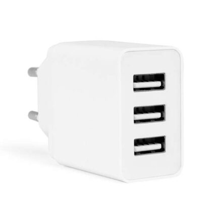 Orbegozo EN 1100 Caricatore USB multiplo - Ricarica fino a 3 dispositivi contemporaneamente - Protezione da sovraccarico e cortocircuiti - Compatto e portatile