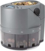 Safescan 1450 Eur Contatrice e classificatrice automatica di monete - Conta e classifica 500 monete al minuto - Funzione di stampa - Capacità del contenitore fino a 1.000 monete