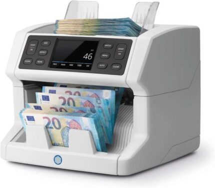 Safescan 2850 Contatrice automatica di banconote - Rilevamento banconote false in 3 punti - Touchscreen e menu multilingue - Notifiche e pannello di manutenzione superiore