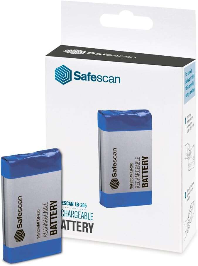 Safescan LB-205 Batteria ricaricabile - per Safescan 6165/6185 - Lunga durata - Ricaricabile - Facile da installare Safescan LB-205 Batteria ricaricabile - per Safescan 6165/6185 - Lunga durata - Ricaricabile - Facile da installare