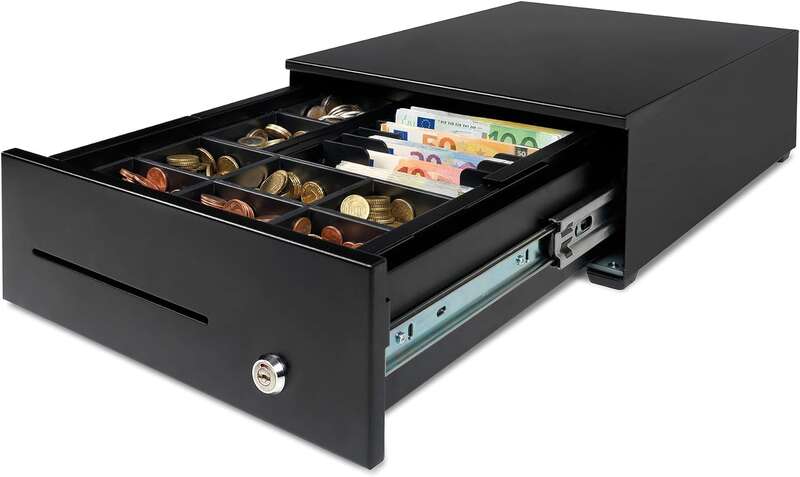 Safescan HD-3342 Cassetto portamonete per uso intensivo - 8 scomparti per monete - 8 scomparti per banconote - fino a 2 milioni di aperture - Micro Switch Safescan HD-3342 Cassetto portamonete per uso intensivo - 8 scomparti per monete - 8 scomparti per banconote - fino a 2 milioni di aperture - Micro Switch