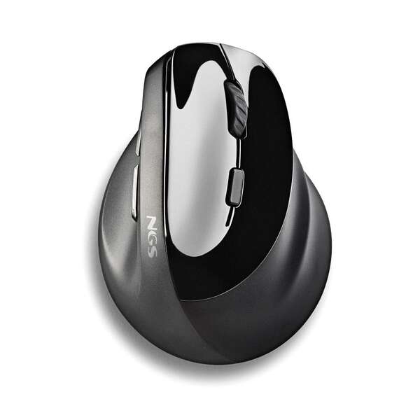 NGS Evo Moksha Mouse verticale ergonomico wireless USB 2400 dpi - 5 pulsanti - Tasti silenziosi - Colore nero NGS Evo Moksha Mouse verticale ergonomico wireless USB 2400 dpi - 5 pulsanti - Tasti silenziosi - Colore nero