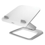 Fellowes Hana LT Sollevatore per laptop fino a 19" - Sistema di sollevamento con molla a gas - Rotante a 45º - Gestione dei cavi - Colore bianco