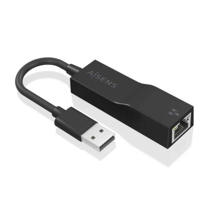 Aisens Convertitore da USB 3.0 a Ethernet Gigabit 10/100/1000 Mbps - 15 cm - Colore nero