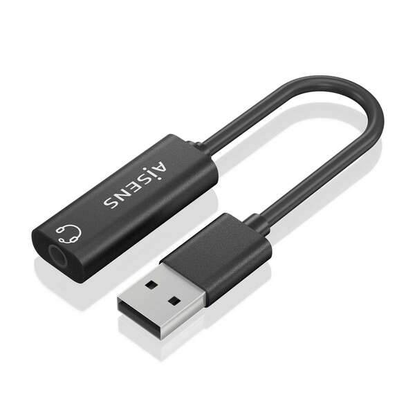 Aisens Convertitore da USB-A ad audio 48 KHz - USB-A/M-JACK 3 Aisens Convertitore da USB-A ad audio 48 KHz - USB-A/M-JACK 3