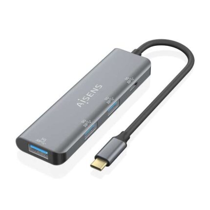 Hub USB 3.2 GEN1 5G USB-C - USB-C/M-1xUSB-C/H-3xUSB-A/H - 15 cm - Colore grigio