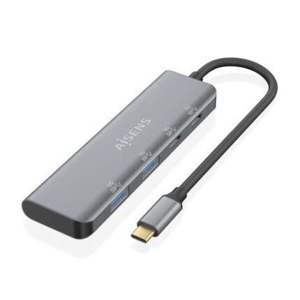 Hub USB 3.2 GEN1 5G USB-C - USB-C/M-2xUSB-C/H-2xUSB-A/H - 15 cm - Colore grigio