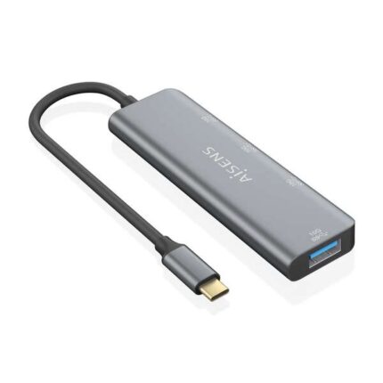 Hub USB 3.2 GEN2 10G USB-C - USB-C/M-1xUSB-C/H-3xUSB-A/H - 15 cm - Colore grigio