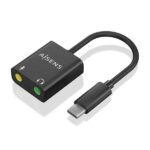 Aisens Convertitore USB-C ad Audio 48KHz - USB-C/M-2xJACK 3.5/H - 10cm - Colore Nero