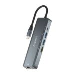 Aisens USB-C Dock 5 in 1 - USB-C a 1xHDMI - 1xRJ45 - 2xUSB - 1xpd - 15 cm - Colore grigio