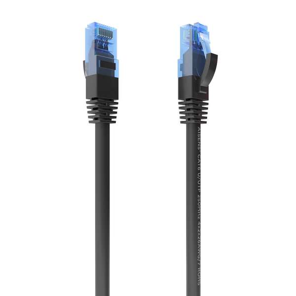 Aisens Cavo di rete patch RJ45 Cat.6 UTP AWG26 CCA - 25 cm - Colore nero Aisens Cavo di rete patch RJ45 Cat.6 UTP AWG26 CCA - 25 cm - Colore nero