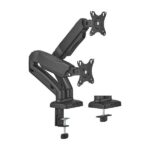 Aisens Supporto da tavolo PRO Contrappeso girevole e inclinabile per monitor/TV 9 kg (3 perni - 2 bracci) da 17-32 - Colore nero
