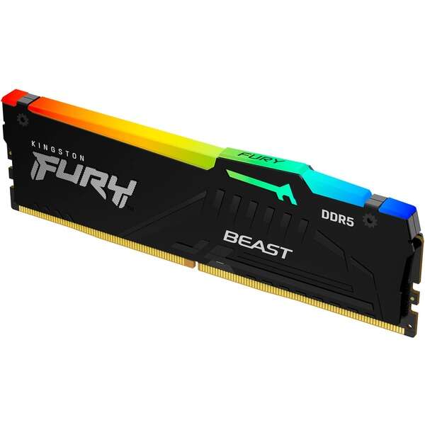 Kingston Fury Beast RGB Expo Memoria RAM DDR5 6400MT/s 16GB 1.4V CL32 DIMM Kingston Fury Beast RGB Expo Memoria RAM DDR5 6400MT/s 16GB 1.4V CL32 DIMM