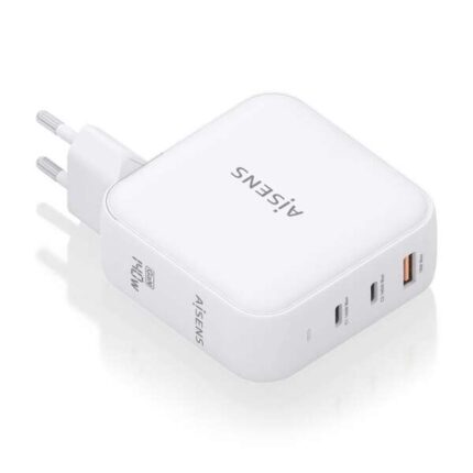 Caricabatterie GAN Aisens 140W - 2xUSB-C PD3.1 QC4.0 - 1xUSB-A QC3.0